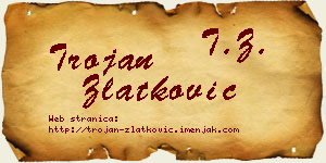 Trojan Zlatković vizit kartica